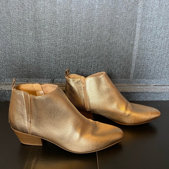 metallic flat boots